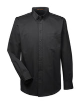 Harriton Men's Tall Foundation 100% Cotton Long-Sleeve Twill Shirt with Teflon™ Harriton