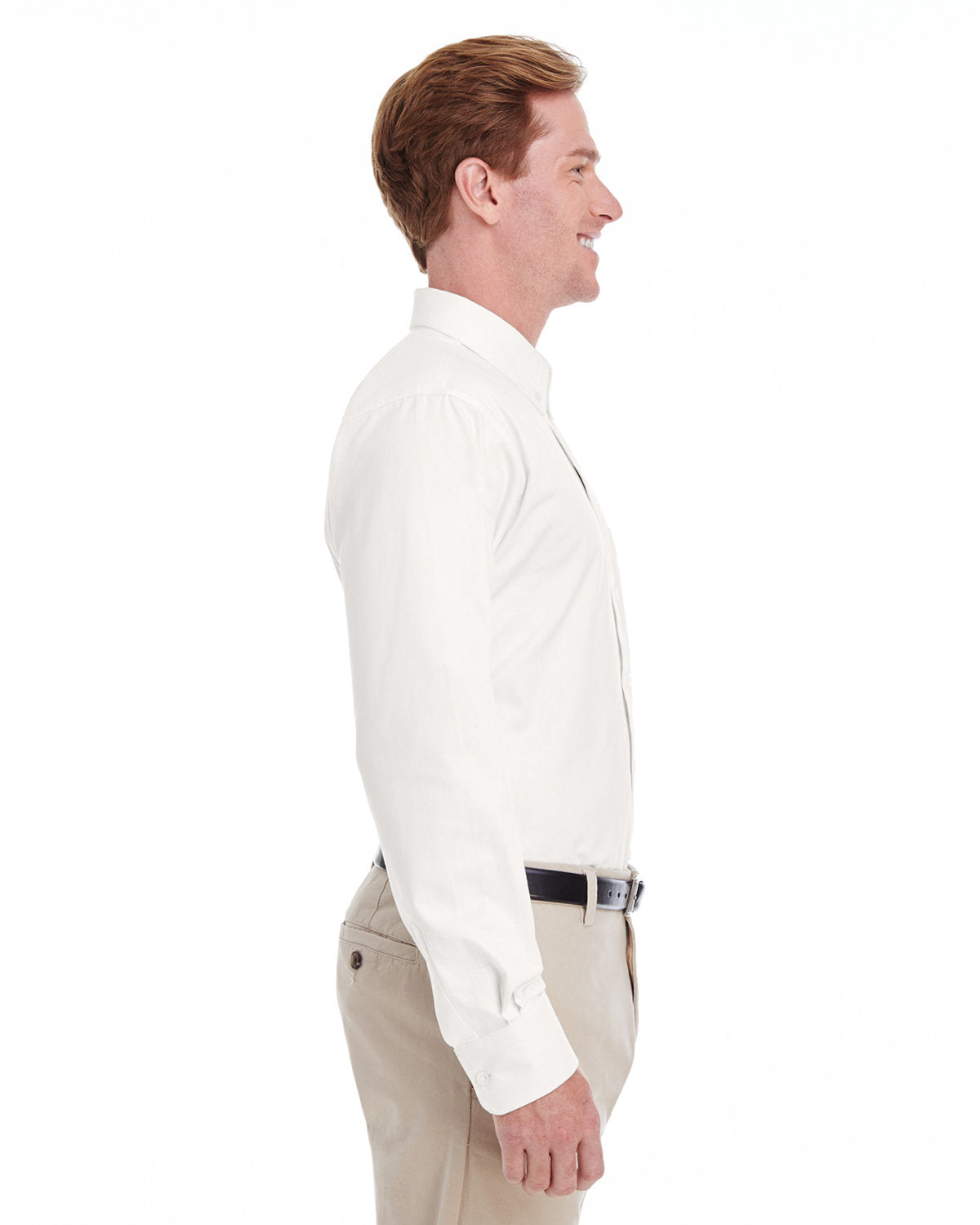 Harriton Men's Tall Foundation 100% Cotton Long-Sleeve Twill Shirt with Teflon™ Harriton