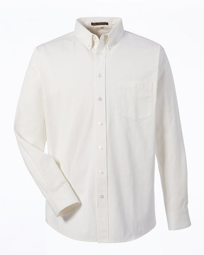 Harriton Men's Tall Foundation 100% Cotton Long-Sleeve Twill Shirt with Teflon™