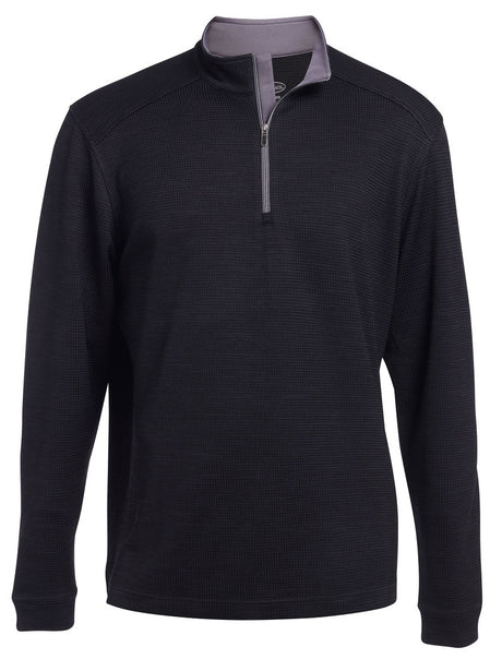 Pebble Beach Men’s Waffle Texture 1/4 Zip Pullover Mens Apparel Sweatshirts & Fleece