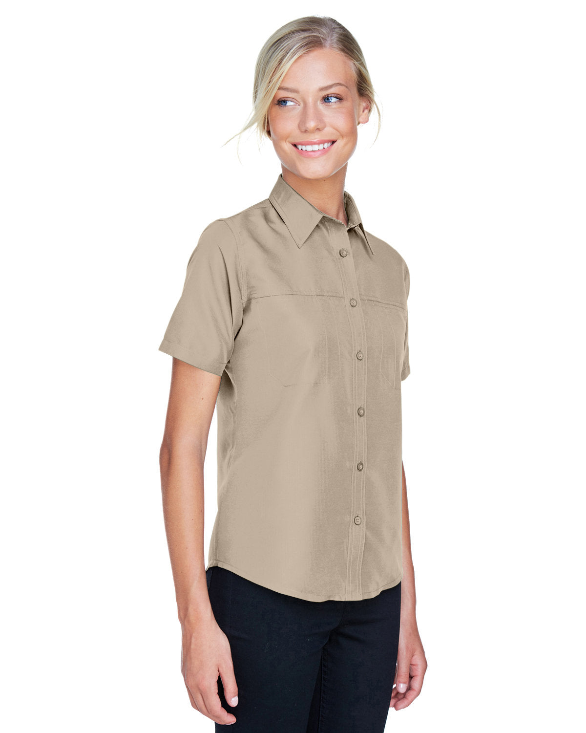 Harriton Ladies' Key West Short-Sleeve Performance Staff Shirt Harriton
