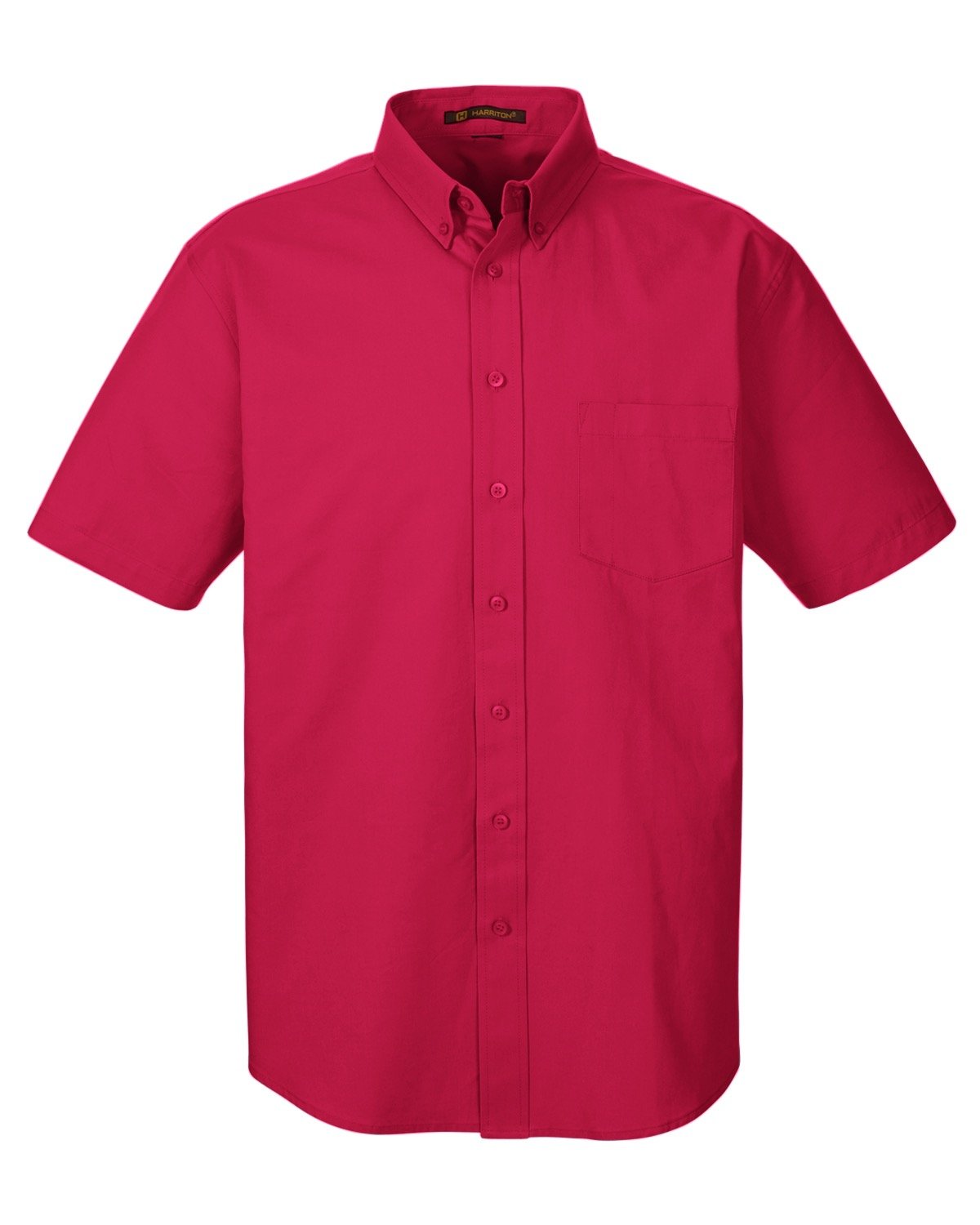 Harriton Men's Foundation 100% Cotton Short-Sleeve Twill Shirt with Teflon™ Harriton