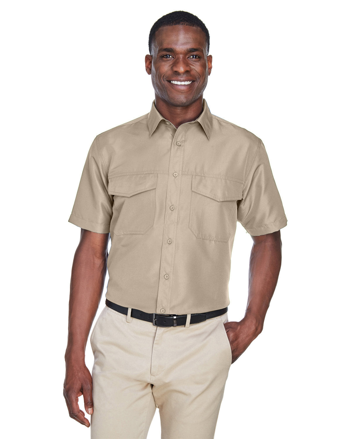 Harriton Men's Key West Short-Sleeve Performance Staff Shirt Harriton