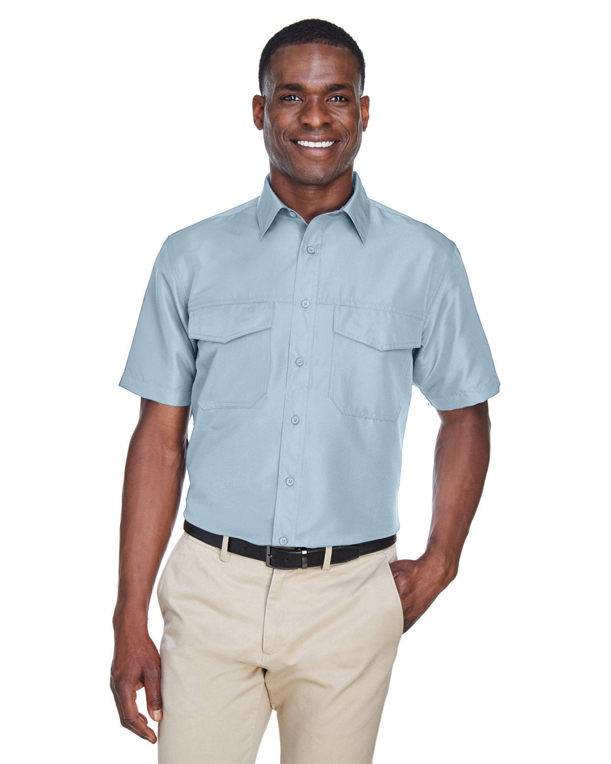 Harriton Men's Key West Short-Sleeve Performance Staff Shirt Harriton