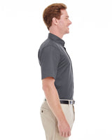 Harriton Men's Foundation 100% Cotton Short-Sleeve Twill Shirt with Teflon™ Harriton