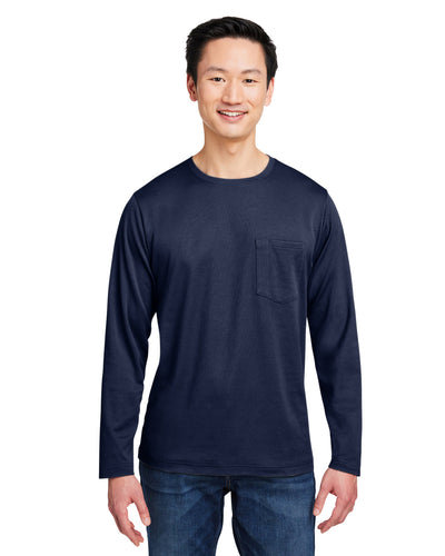 Harriton Unisex Charge Snag and Soil Protect Long-Sleeve T-Shirt