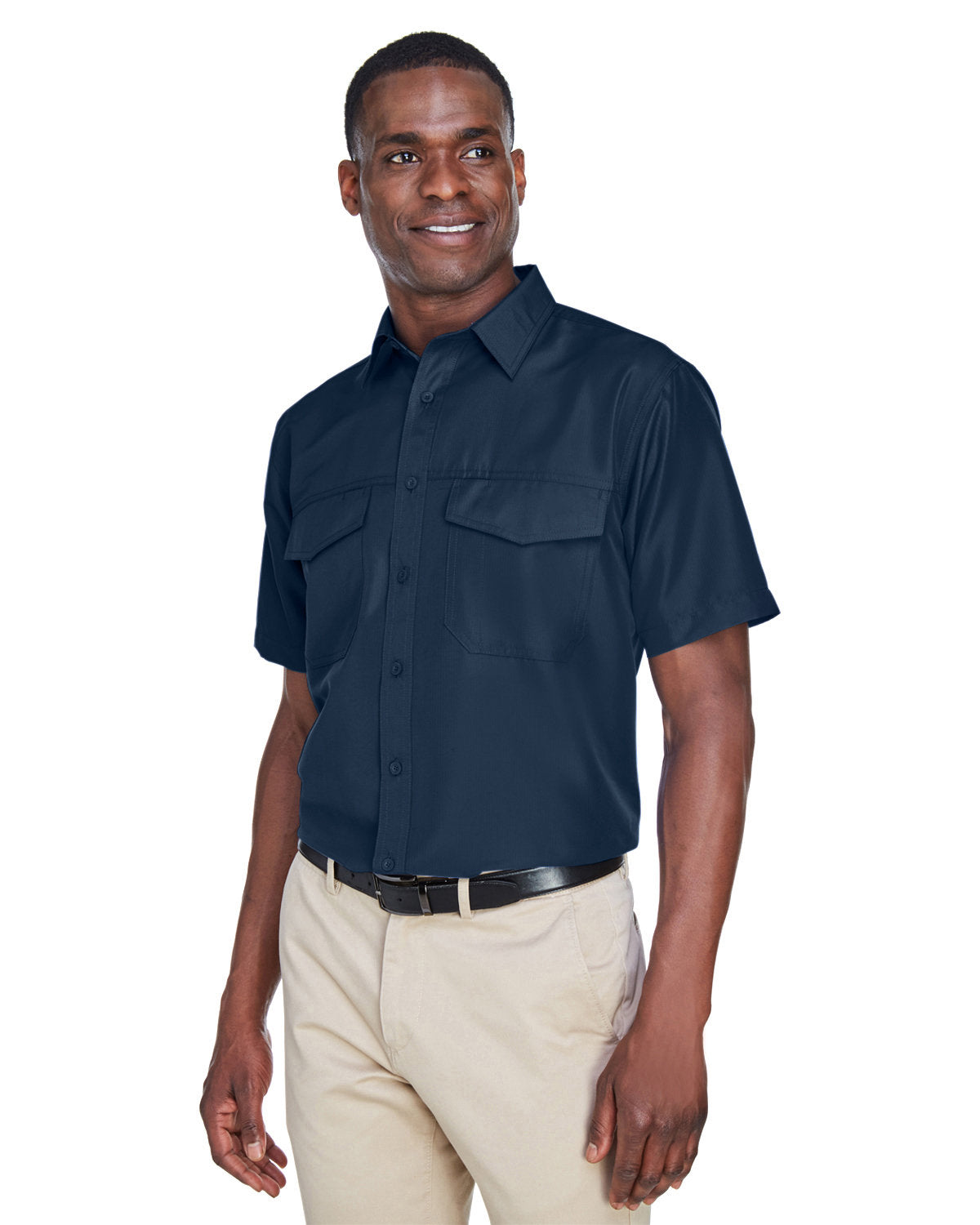 Harriton Men's Key West Short-Sleeve Performance Staff Shirt Harriton