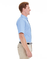 Harriton Men's Foundation 100% Cotton Short-Sleeve Twill Shirt with Teflon™ Harriton