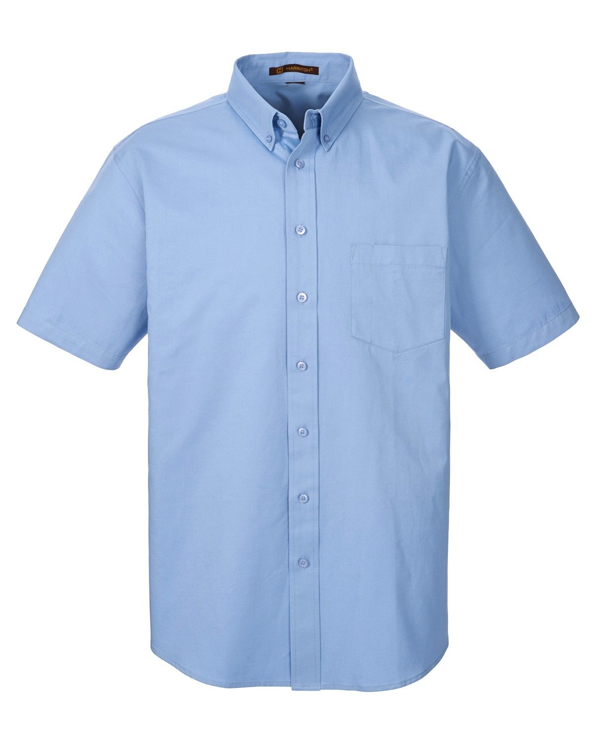 Harriton Men's Foundation 100% Cotton Short-Sleeve Twill Shirt with Teflon™ Harriton