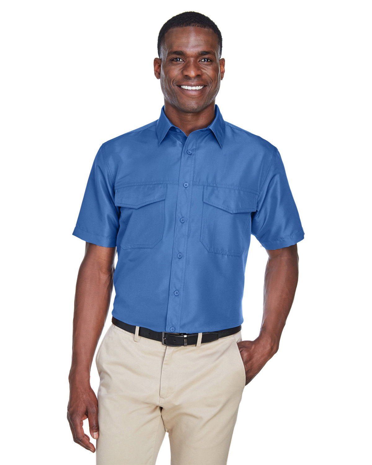 Harriton Men's Key West Short-Sleeve Performance Staff Shirt Harriton