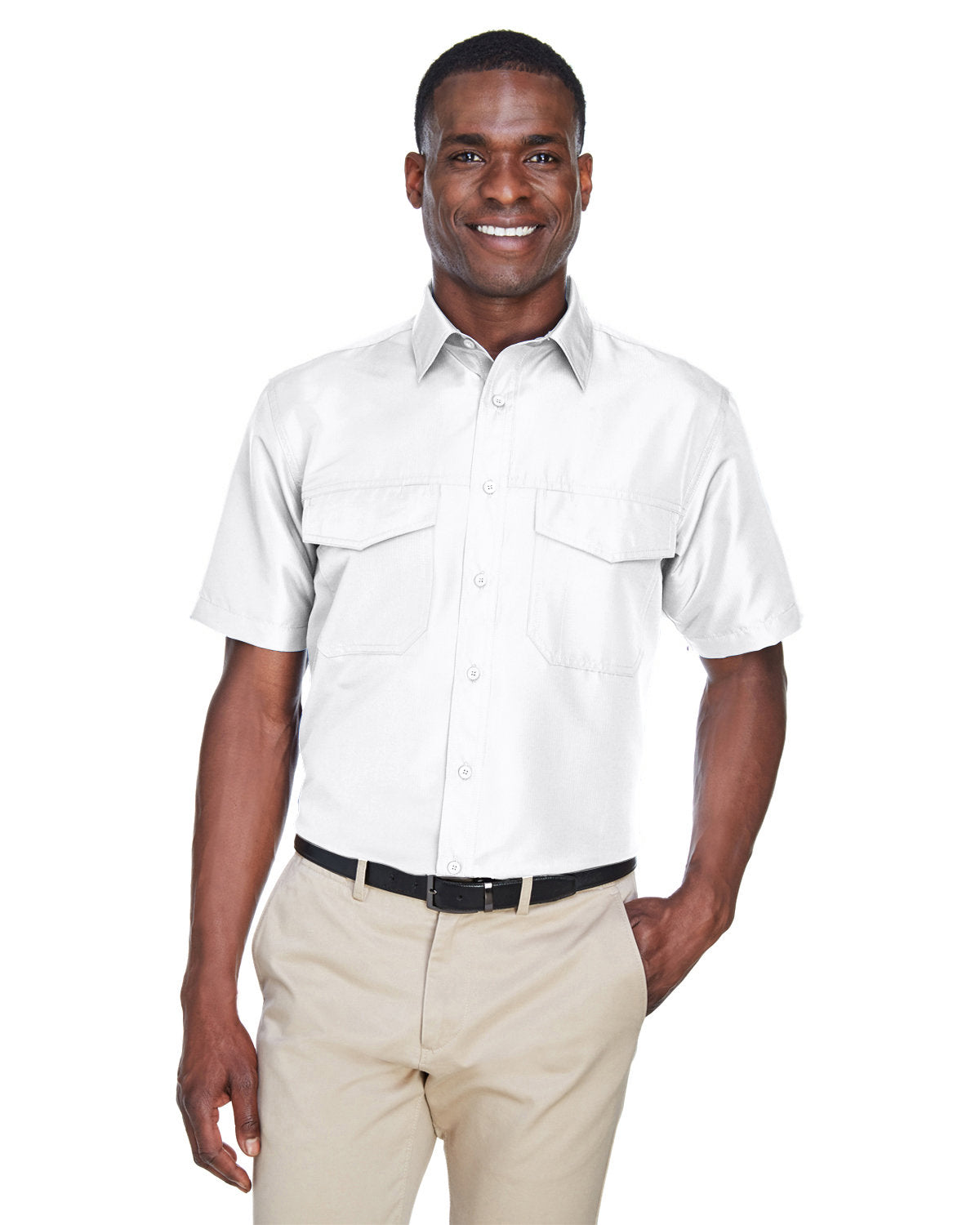 Harriton Men's Key West Short-Sleeve Performance Staff Shirt Harriton