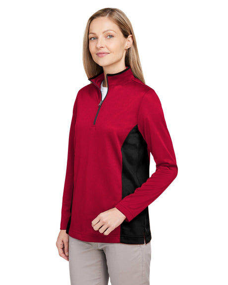 Harriton Ladies' Flash Snag Protection Plus IL Colorblock Quarter-Zip Harriton