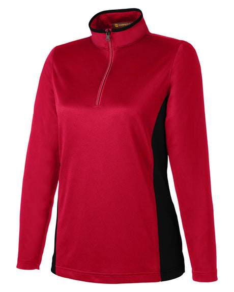 Harriton Ladies' Flash Snag Protection Plus IL Colorblock Quarter-Zip Harriton