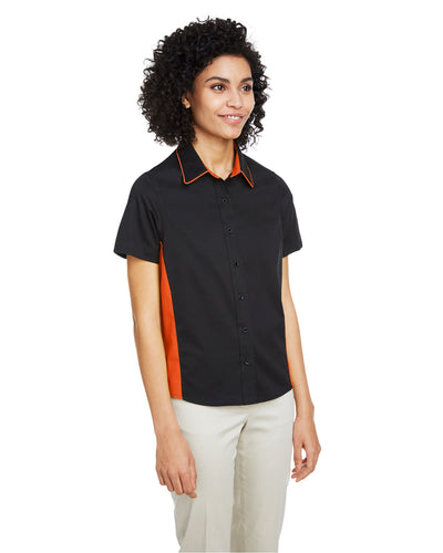 Harriton Ladies' Flash IL Colorblock Short Sleeve Shirt
