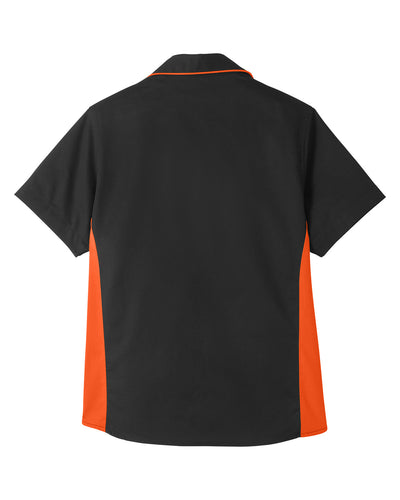 Harriton Ladies' Flash IL Colorblock Short Sleeve Shirt