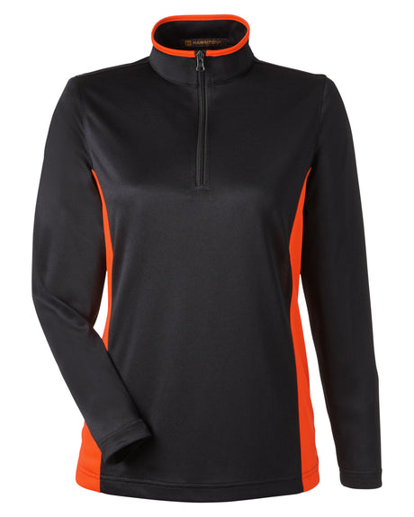 Harriton Ladies' Flash Snag Protection Plus IL Colorblock Quarter-Zip Harriton