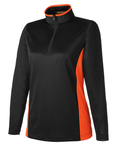 Harriton Ladies' Flash Snag Protection Plus IL Colorblock Quarter-Zip