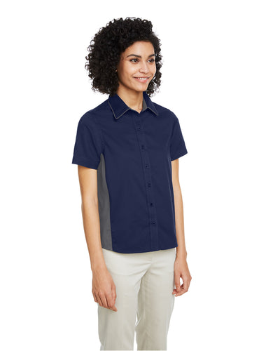 Harriton Ladies' Flash IL Colorblock Short Sleeve Shirt