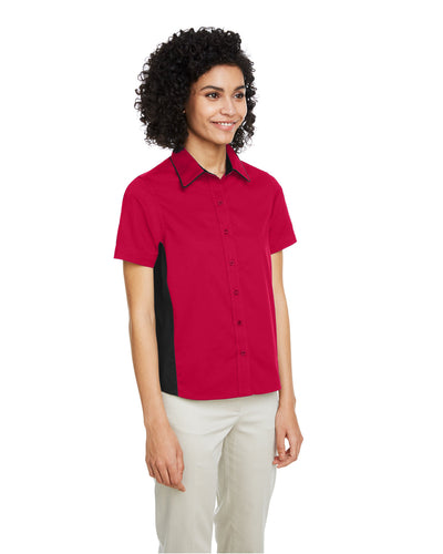 Harriton Ladies' Flash IL Colorblock Short Sleeve Shirt