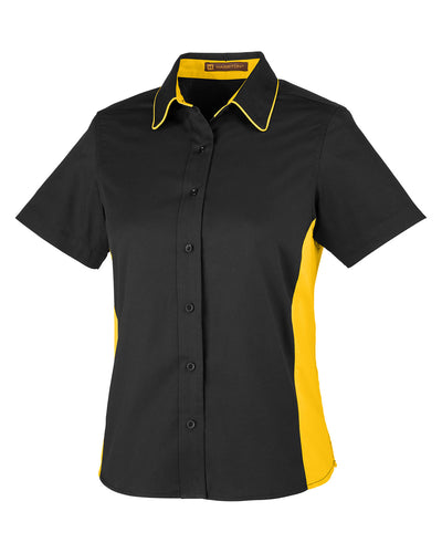 Harriton Ladies' Flash IL Colorblock Short Sleeve Shirt