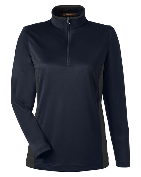 Harriton Ladies' Flash Snag Protection Plus IL Colorblock Quarter-Zip Harriton