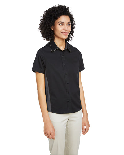 Harriton Ladies' Flash IL Colorblock Short Sleeve Shirt