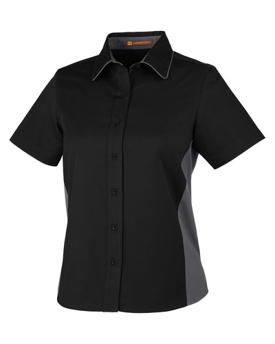 Harriton Ladies' Flash IL Colorblock Short Sleeve Shirt