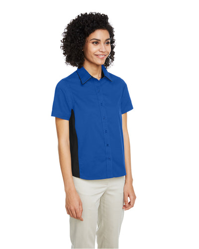 Harriton Ladies' Flash IL Colorblock Short Sleeve Shirt