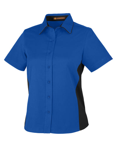 Harriton Ladies' Flash IL Colorblock Short Sleeve Shirt