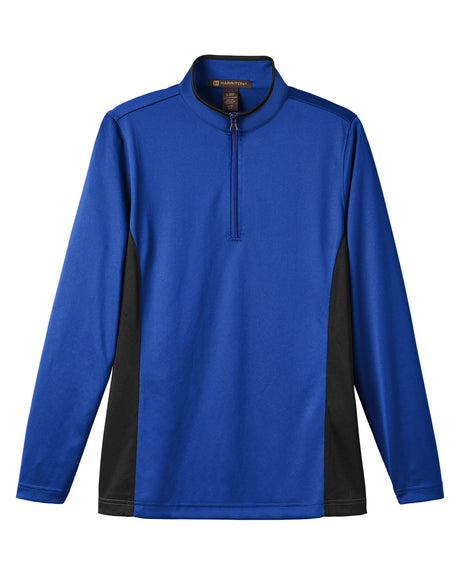 Harriton Ladies' Flash Snag Protection Plus IL Colorblock Quarter-Zip Harriton