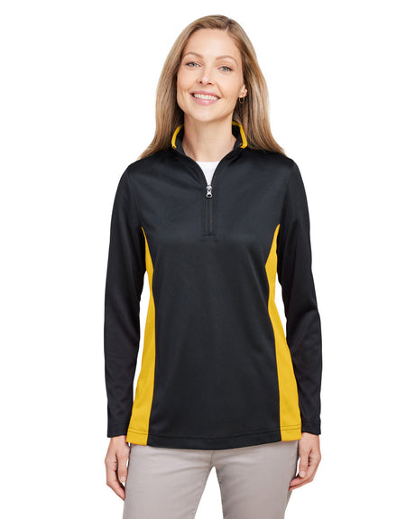 Harriton Ladies' Flash Snag Protection Plus IL Colorblock Quarter-Zip Harriton