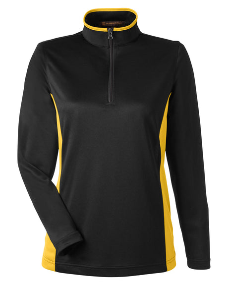 Harriton Ladies' Flash Snag Protection Plus IL Colorblock Quarter-Zip Harriton