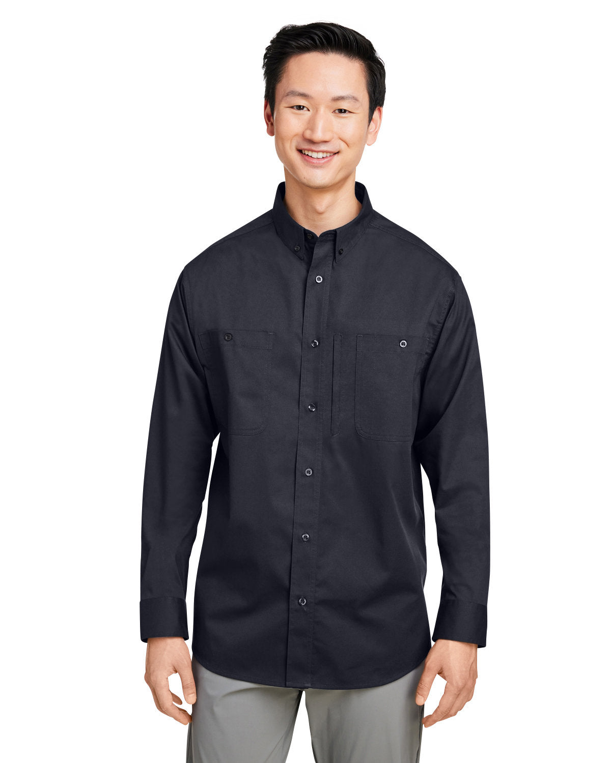 Harriton Men's Advantage IL Long-Sleeve Workshirt Mens Apparel Shirts & Tops