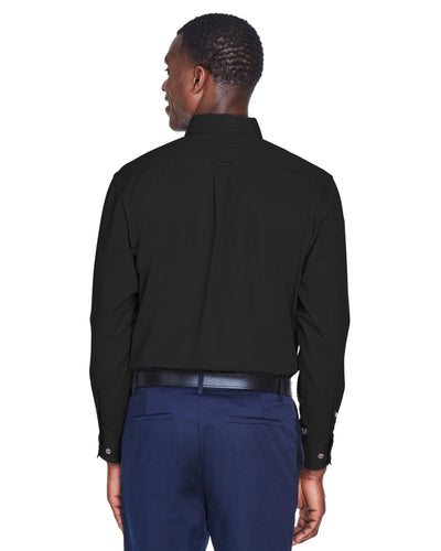 Harriton Men's Tall Easy Blend™ Long-Sleeve Twill Shirt with Stain-Release