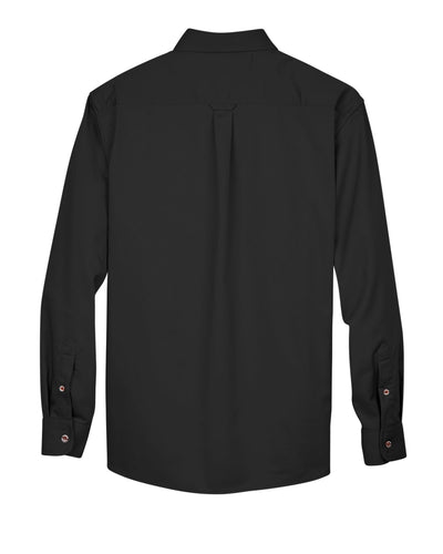 Harriton Men's Tall Easy Blend™ Long-Sleeve Twill Shirt with Stain-Release