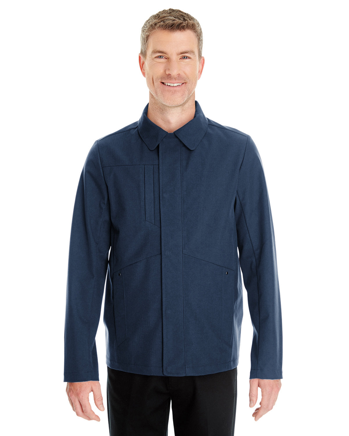 North End Men's Edge Soft Shell Jacket with Fold-Down Collar North End