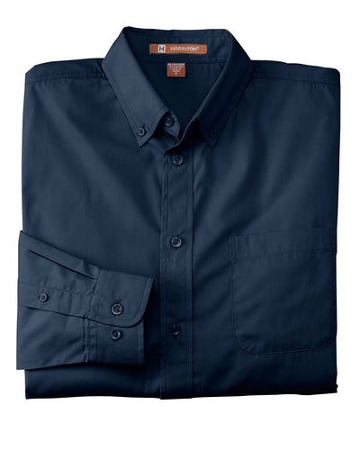 Harriton Men's Tall 3.1 oz. Essential Poplin