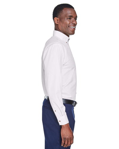 Harriton Men's Tall Easy Blend™ Long-Sleeve Twill Shirt with Stain-Release