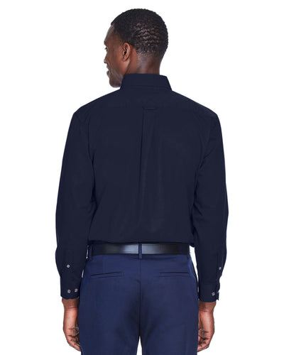 Harriton Men's Tall Easy Blend™ Long-Sleeve Twill Shirt with Stain-Release