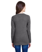 LAT Ladies' Long Sleeve Fine Jersey Lace-Up T-Shirt LAT