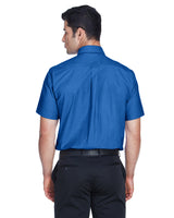 Harriton Men's Short-Sleeve Oxford with Stain-Release Harriton
