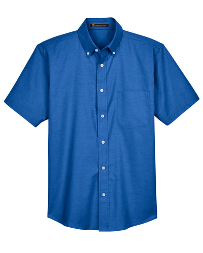 Harriton Men's Short-Sleeve Oxford with Stain-Release
