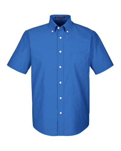 Harriton Men's Short-Sleeve Oxford with Stain-Release