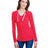 LAT Ladies' Long Sleeve Fine Jersey Lace-Up T-Shirt LAT