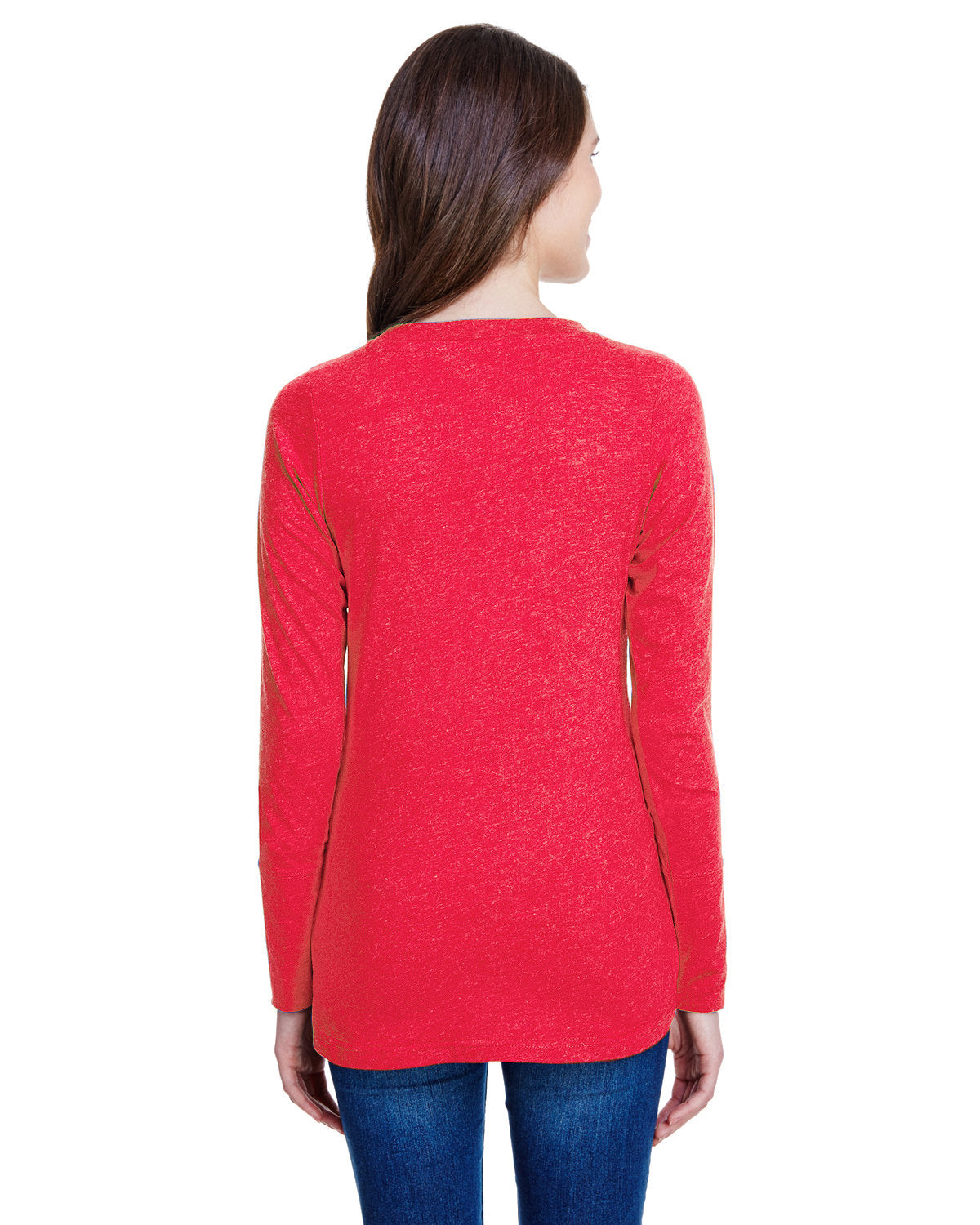 LAT Ladies' Long Sleeve Fine Jersey Lace-Up T-Shirt LAT