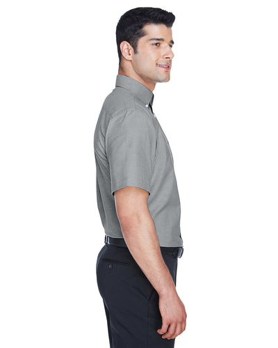 Harriton Men's Short-Sleeve Oxford with Stain-Release