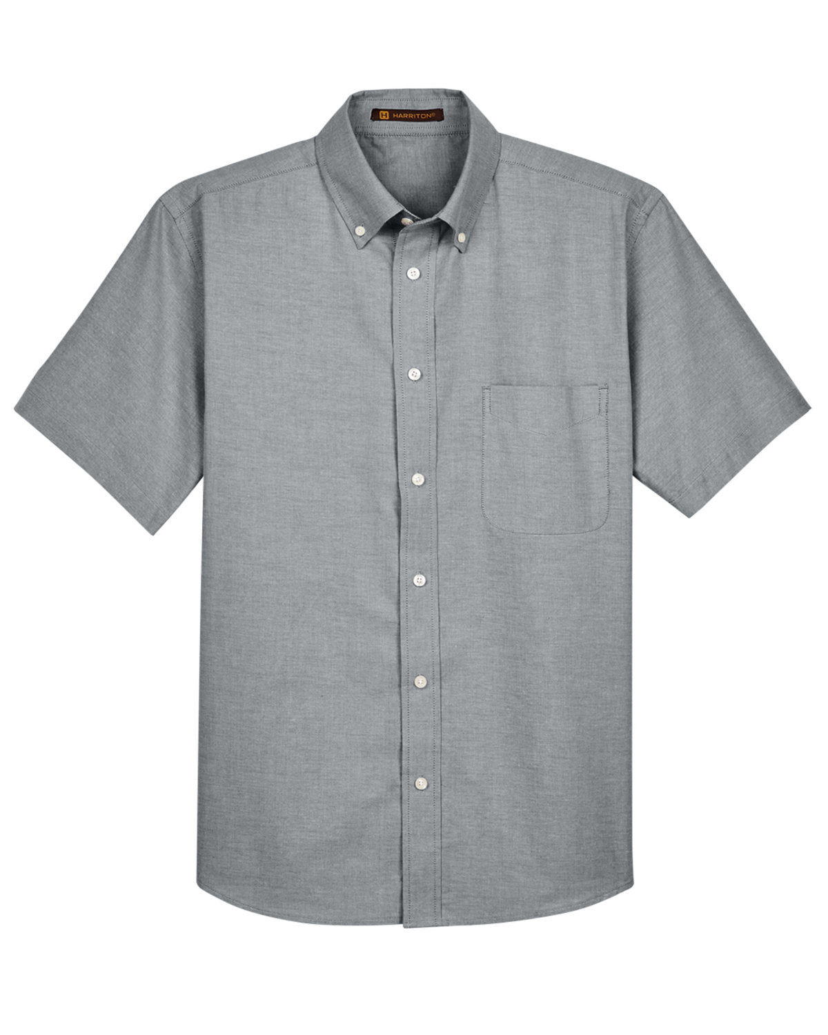 Harriton Men's Short-Sleeve Oxford with Stain-Release Harriton