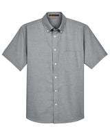 Harriton Men's Short-Sleeve Oxford with Stain-Release Harriton