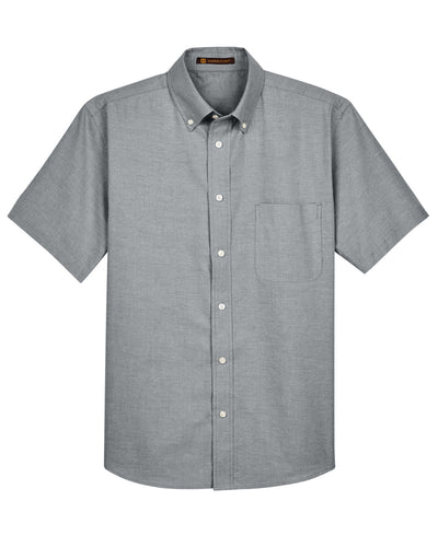 Harriton Men's Short-Sleeve Oxford with Stain-Release