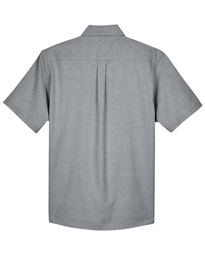 Harriton Men's Short-Sleeve Oxford with Stain-Release